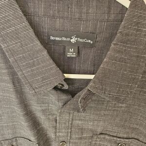 Beverly Hills Polo Club Black Dress Shirt with Classic Elegance